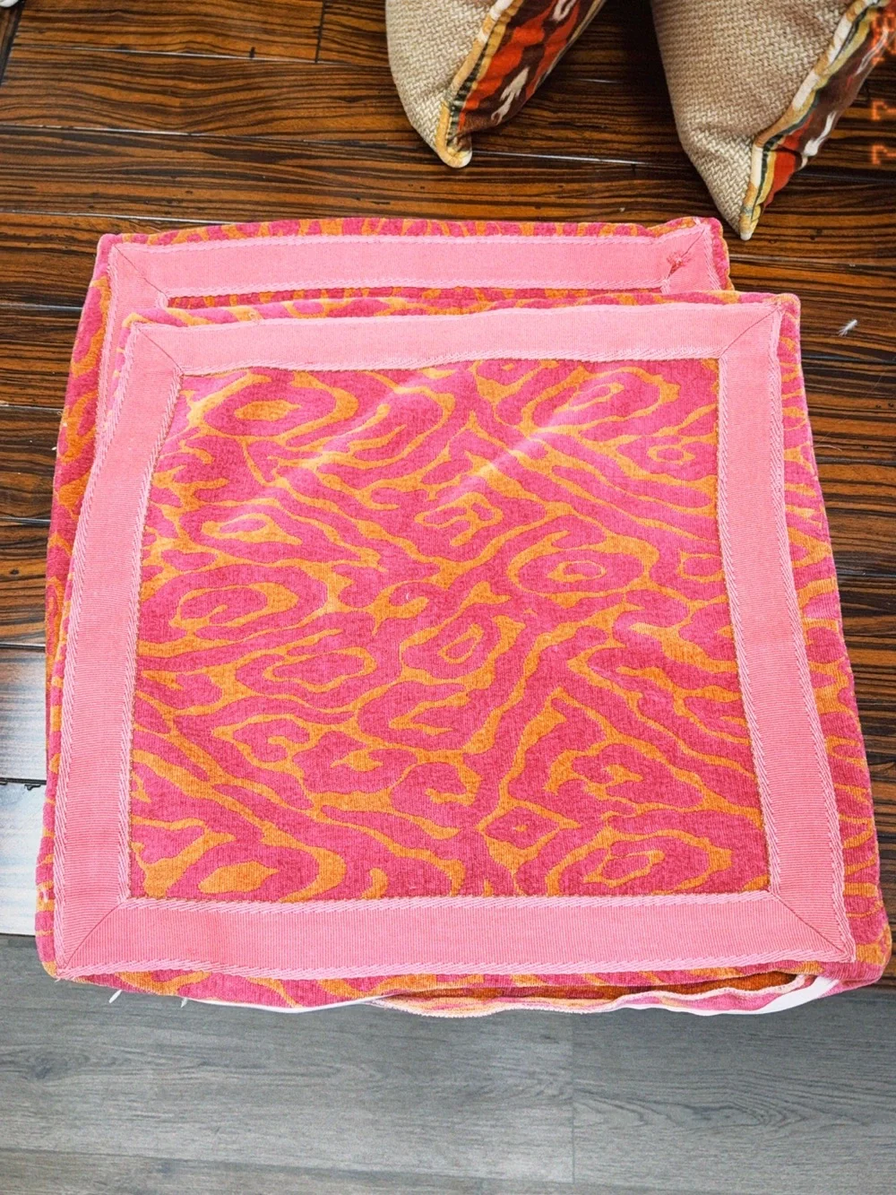 Pink & Orange Pillow Covers - Set of 2